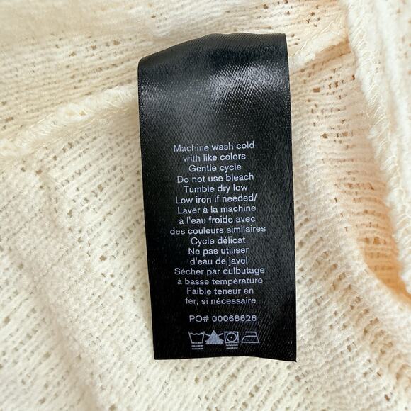 rag & bone Julia Scoop Neck Tee Women XS Ivory Sheer Pullover Stretch Minimalist - Picture 14 of 16